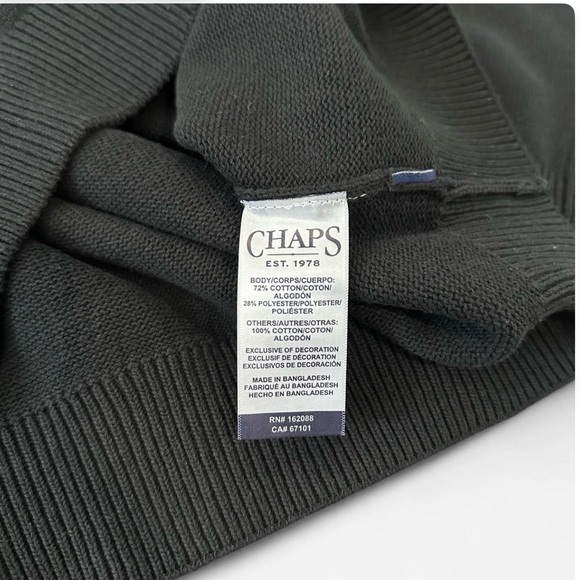 Chaps Black USA American Flag Knit Sweater Large NWT Team USA Americana Preppy - Picture 4 of 8